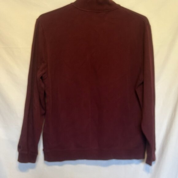 Cutter And Buck Mens Burgundy Quarter Zip Pullover Cotton Blend Sweater ~Size M - Picture 5 of 8